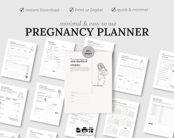 Pregnancy Planner Printable, Printable Pregnancy Journal, Expecting Mom Kit, From Bump to Baby, Hospital Bag Checklist, My Birth Plan, PDF