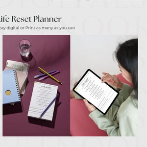 Life Reset Planner, Life Reset Checklist, Become THAT GIRL, Goal Setting, Life Purpose Planner, Self-Development Worksheets, Printable PDF