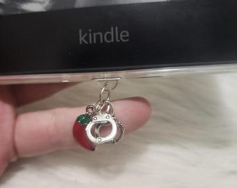 Spicy / Handcuff Kindle Dust Plug Charm | Kindle Accessories | Bookish | Book Lover Gifts