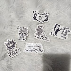 Bookish Vinyl Stickers | Smut | Trigger Warnings | Waterproof | UV Resisstant | Kindle Sticker | Bookish