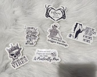 Bücherwurm Vinyl Aufkleber | Schmutz | Warnungen auslösen | Wasserfest | UV-beständig | Kindle Sticker | Bücherwurm