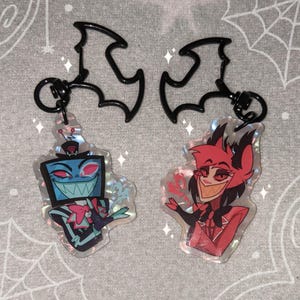 Vox and Alastor Matching Keychains