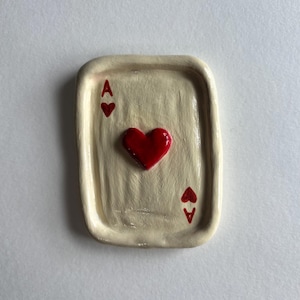 Air dry clay Ace playing card dish