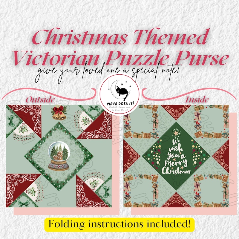 Christmas Victorian Puzzle Etsy