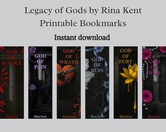 Legacy of Gods by Rina Kent Printable Bookmarks Dark Romance Digital Download