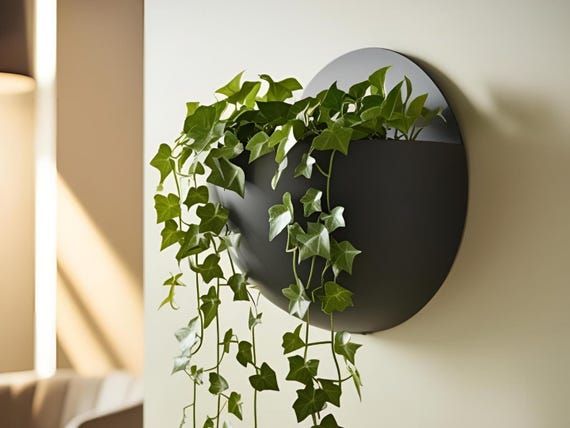 Wall Mounted Planter Minimalist Modern Spherical 3D Printed