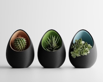 Succulent Planter, 3D Printed Minimalist Nest Pot, Home Decor