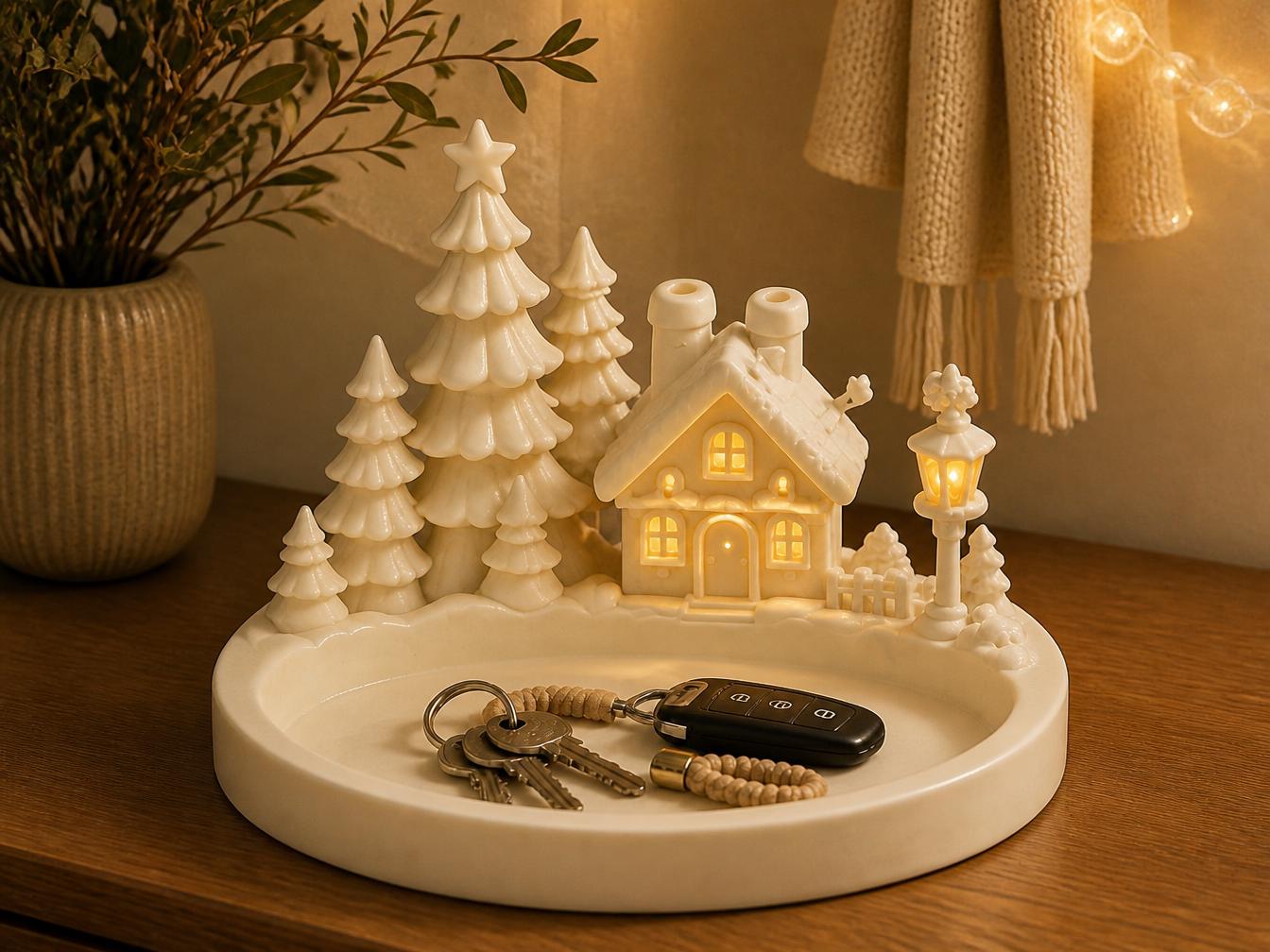 Christmas Village Organizer, Holiday Storage Tray, Ornament Tray, Christmas Decor, Holiday Organizer, Stocking Stuffer