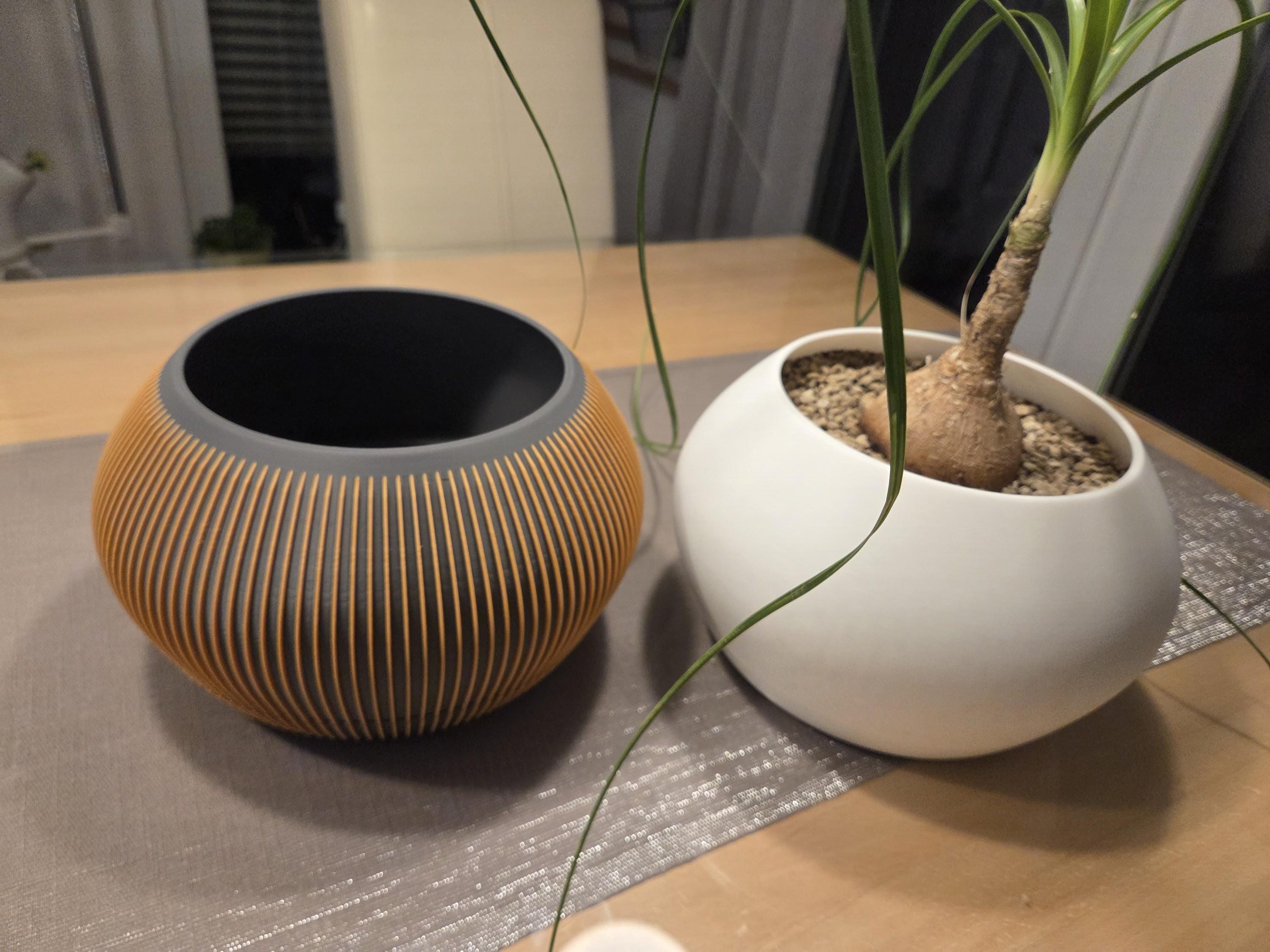 Screw-On Planter with Bowl, Large Plant Pot, Modern Home Decor, Modular Planter, Unique Gift, Plant Lover Gift