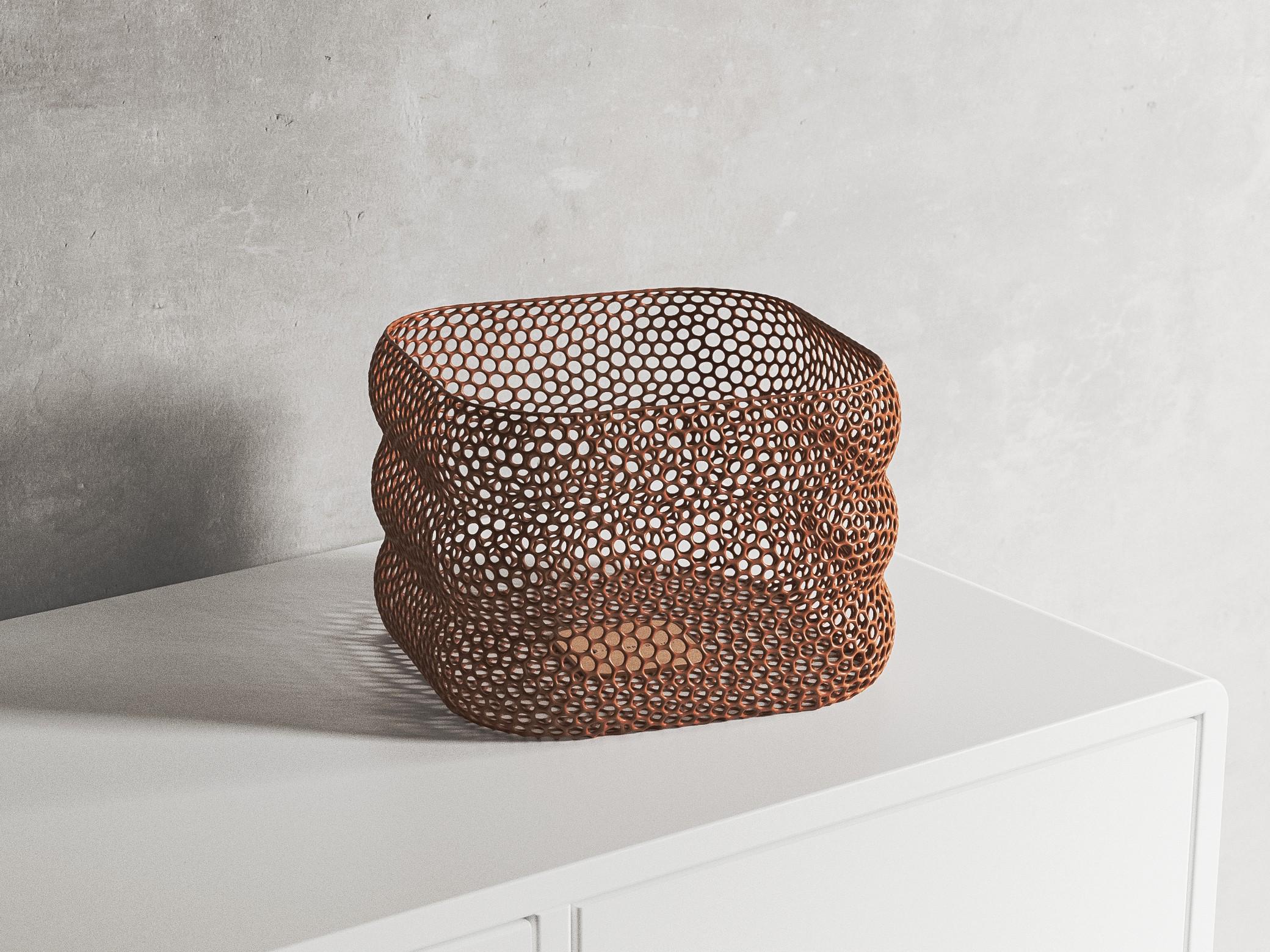 Lattice Storage Basket, Modern Decorative Organizer, Geometric Storage Basket, Home Decor, Unique Gift, Housewarming Gift