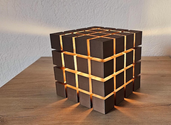 3D Printed Lamp, Modern Minimalist Desk Lamp, Geometric Office Decor