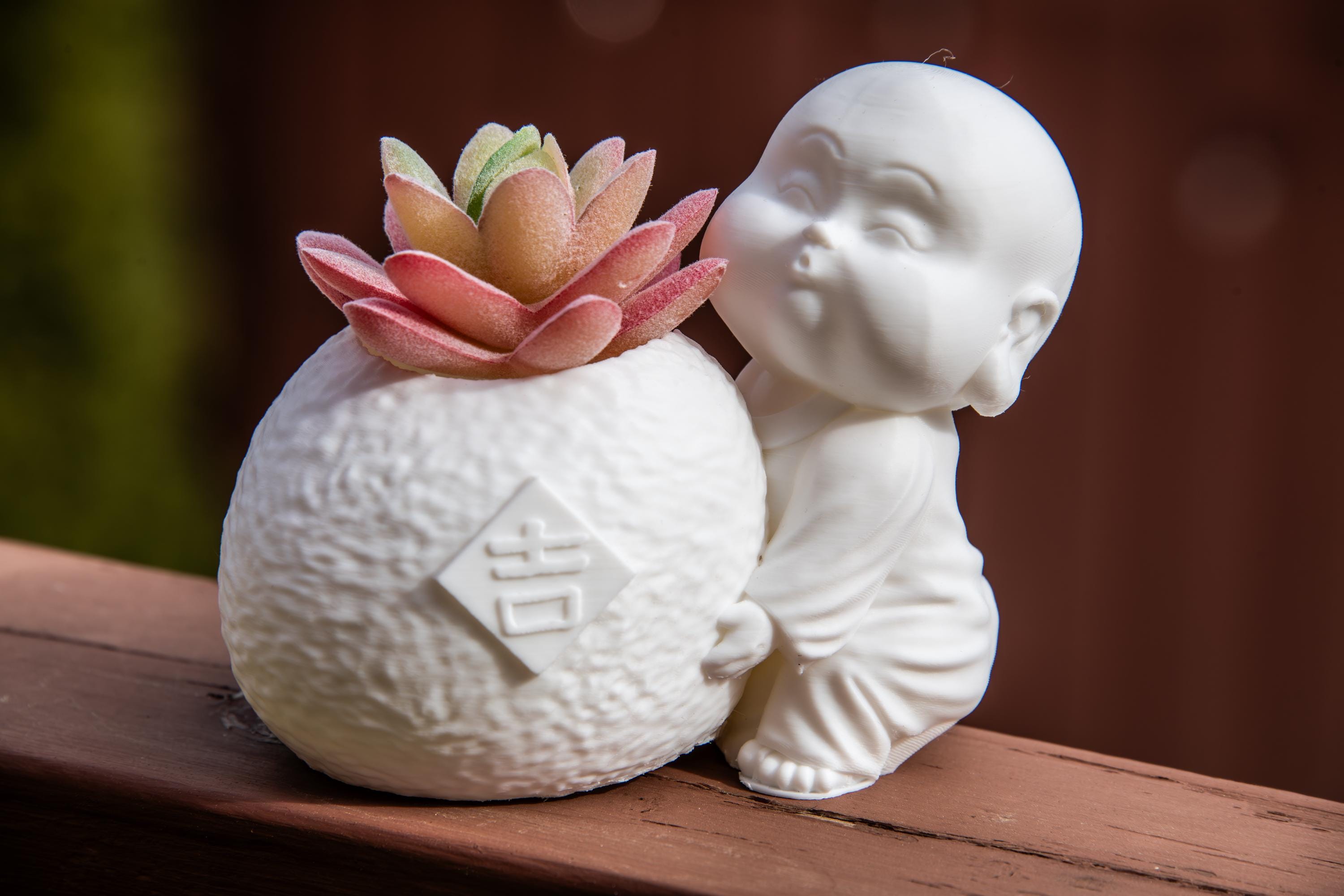 Laughing Buddha Planter - Feng Shui Home Decor, Unique Gift for Her, Perfect Housewarming Present