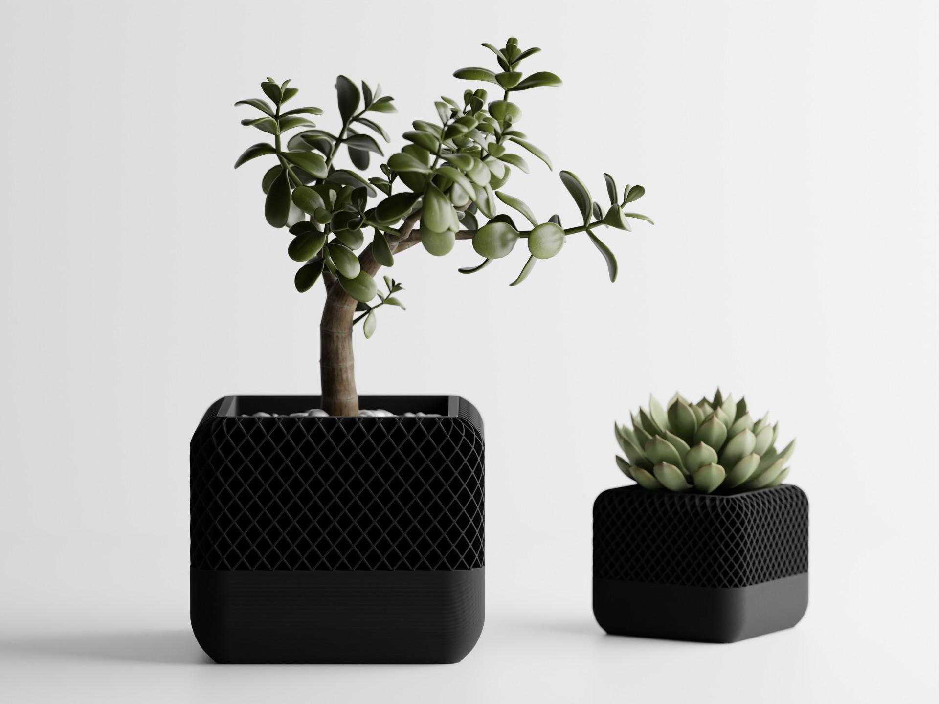 Modern Square Plant Pot, Geometric Succulent Planter, Minimalist Home Decor, Indoor Planter, Unique Gift, Desk Decor