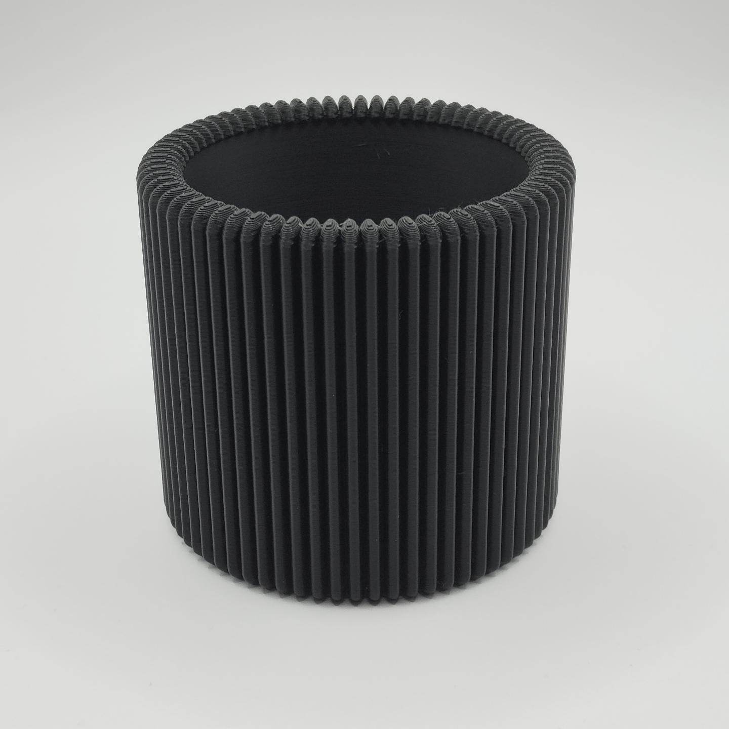 Ribbed Pencil Holder - Modern Minimalist Desk Organizer, Home Decor, Gift for Him, Perfect Office Accessory