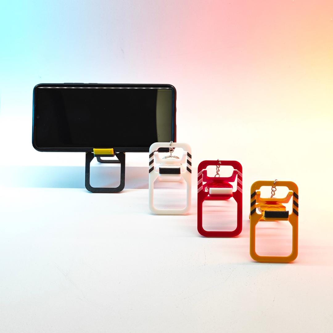 Phone Stand Key Holder - Minimalist Desk Organizer, Unique Gift for Him, Perfect Office Decor