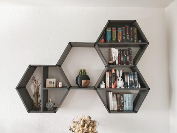 Hex Wall Shelf Minimalist Modular Storage 3D Printed