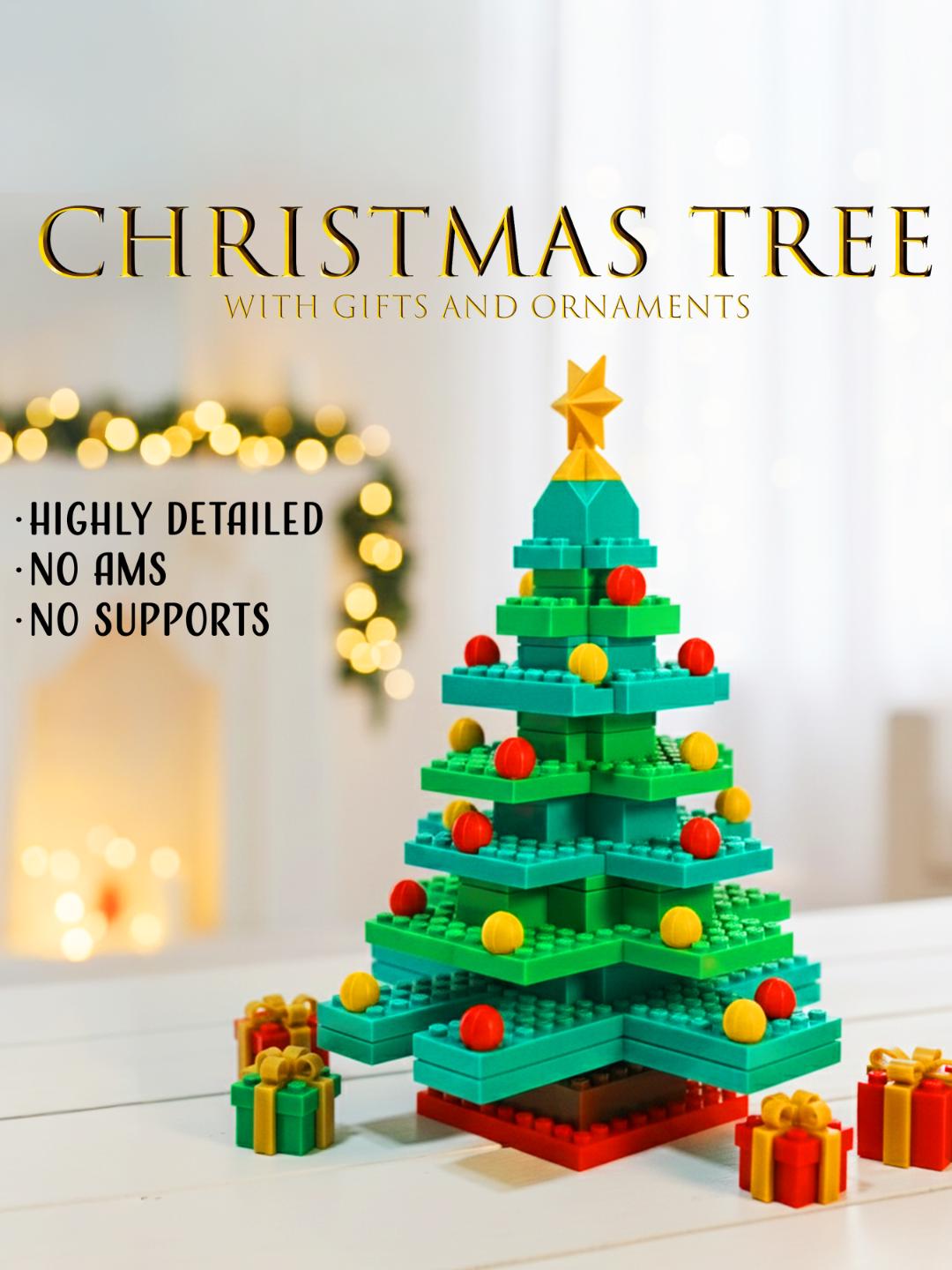 Brick Christmas Tree Ornament, Modern Tree Decor, Holiday Gift, Ornament Christmas, Stocking Stuffer, Christmas Gift