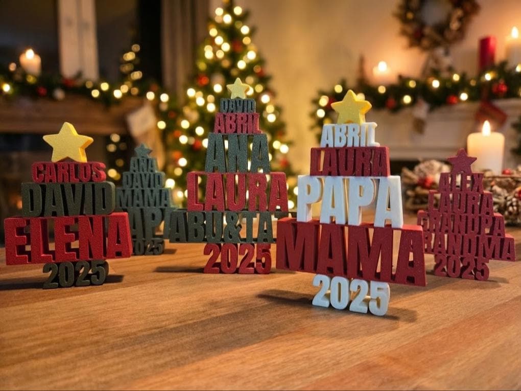 Customizable Family Name Ornament, Personalized Christmas Tree Decor, Holiday Keepsake, Stocking Stuffer, Ornament Gift