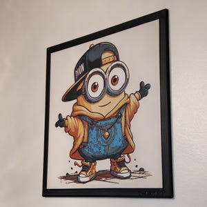 Minion Rockstar - Anime Art | 3D-filamentschilderij