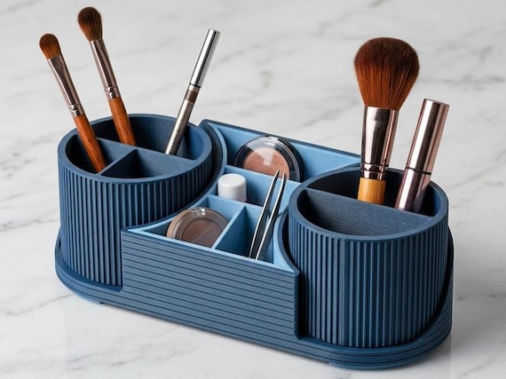 Tiered Makeup Caddy, Modern Vanity Organizer, Cosmetic Storage Tray, Home Decor, Unique Gift, Housewarming Gift