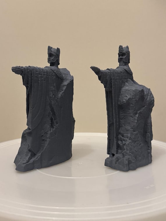 Fantasy Statue Bookend - Ancient King Guardian Book Holder, Modern Minimalist Desk Decor, Gift for Him