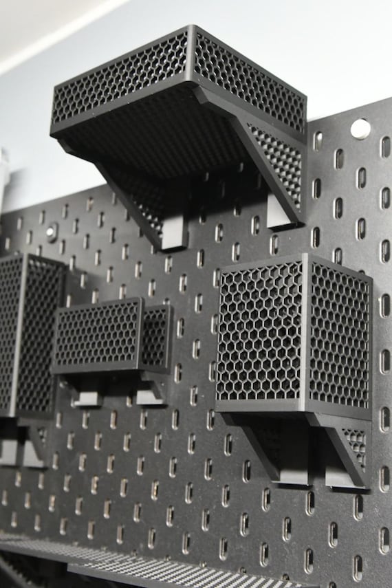 Modular Pegboard Shelf - Minimalist Wall Organizer, Office Storage, Home Decor, Gift for Him