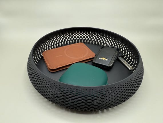 Modern Catch All Bowl Minimalist Key Dish Holder 3D Printed