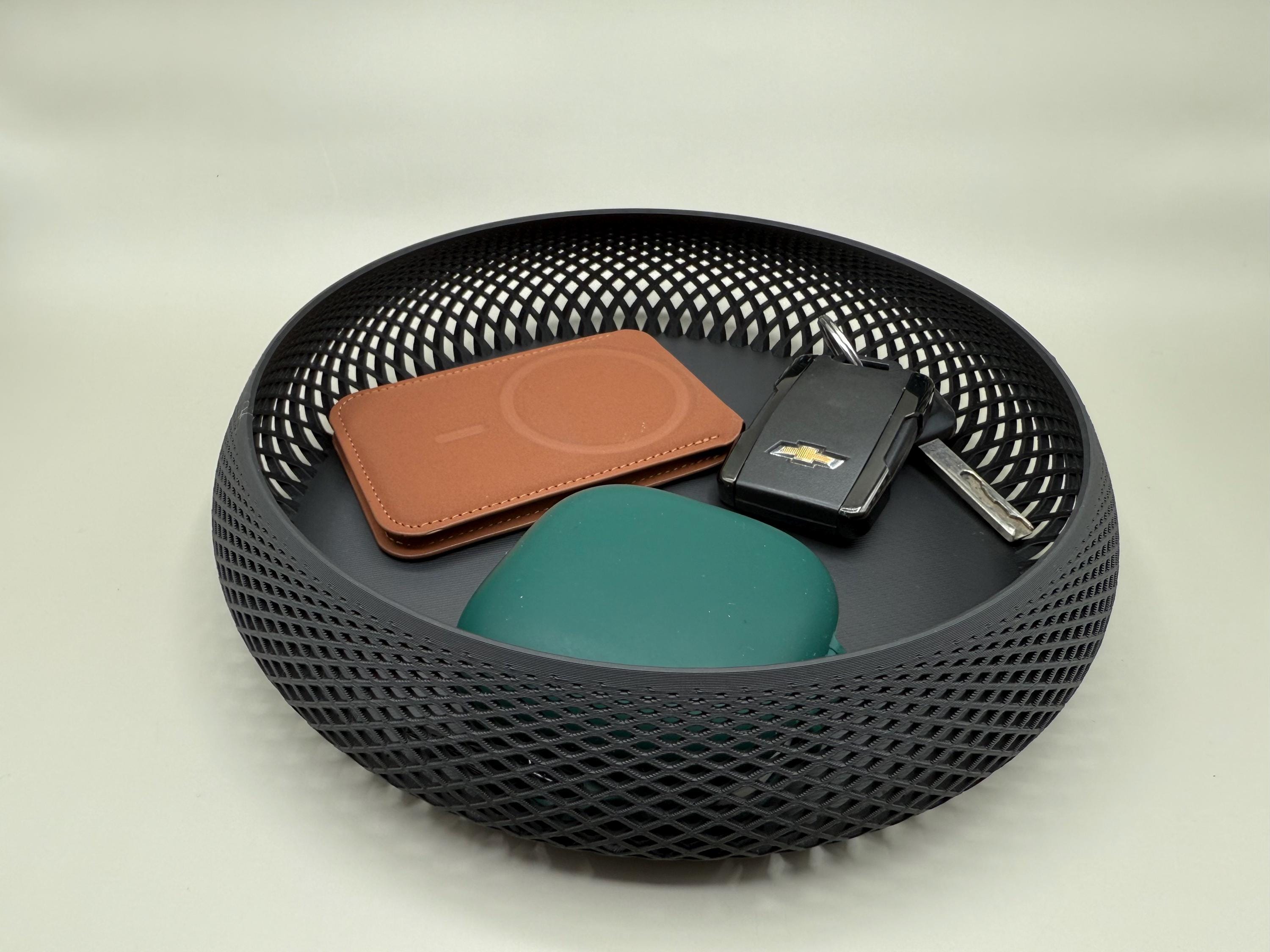 Modern Catch All Bowl Minimalist Key Dish Holder 3D Printed