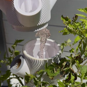 Self Watering Pot, 3D Printed Hydroponic Planter, Minimalist Indoor Garden