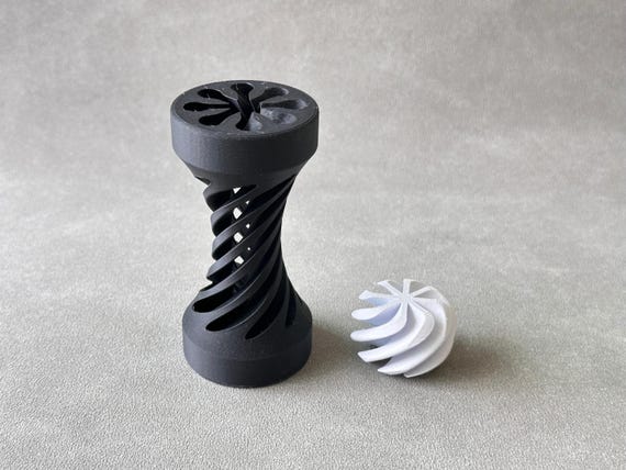 Vortex Ball Fidget Toy - Minimalist Spinning Desk Decor, 3D Printed