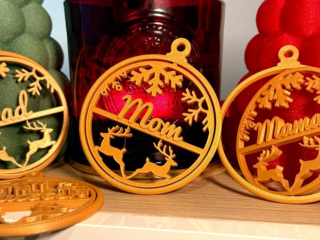 Custom Christmas Name Ornament, Personalized Gift, Holiday Decor, Family Ornament, Christmas Tree, Stocking Stuffer, Christmas Gift