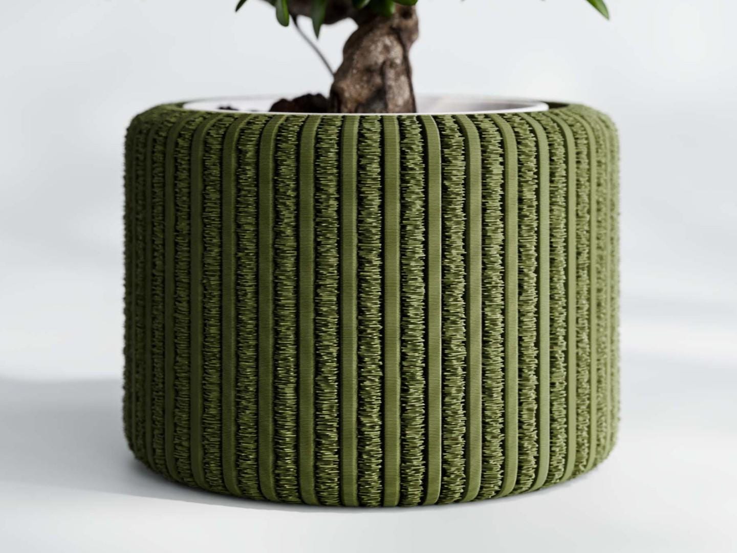 Dual Textured Planter, Two-Finish Plant Pot, Modern Home Decor, Indoor Plant Pot, Unique Gift, Plant Lover Gift