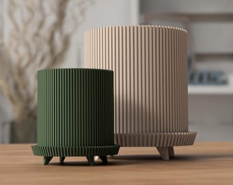 Planter Pot 3D Printed Geometric Minimalist Modern Home Decor