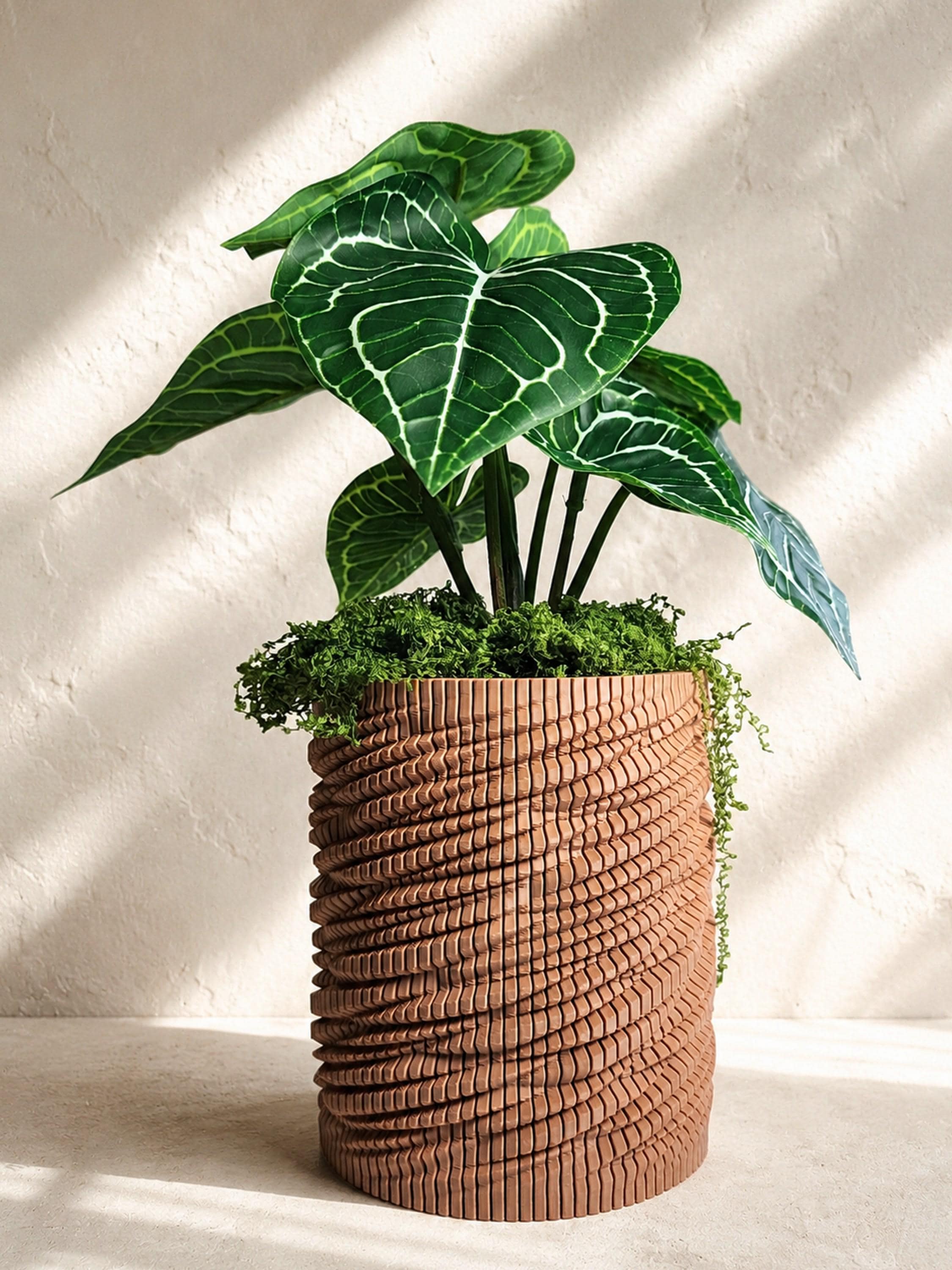 Wave Grain Planter, Sculptural Plant Pot, Organic Home Decor, Modern Planter, Unique Gift, Artisan Decor