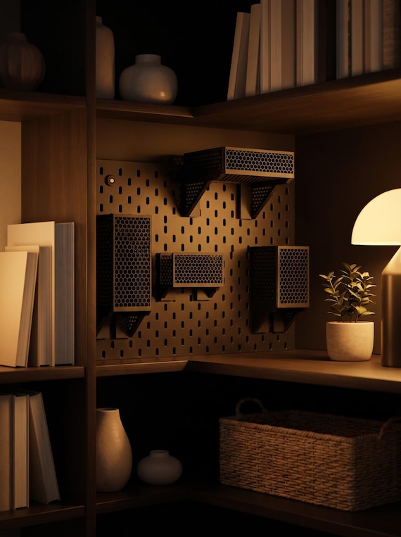 Pegboard Shelf Minimalist Wall Organizer 3D Printed