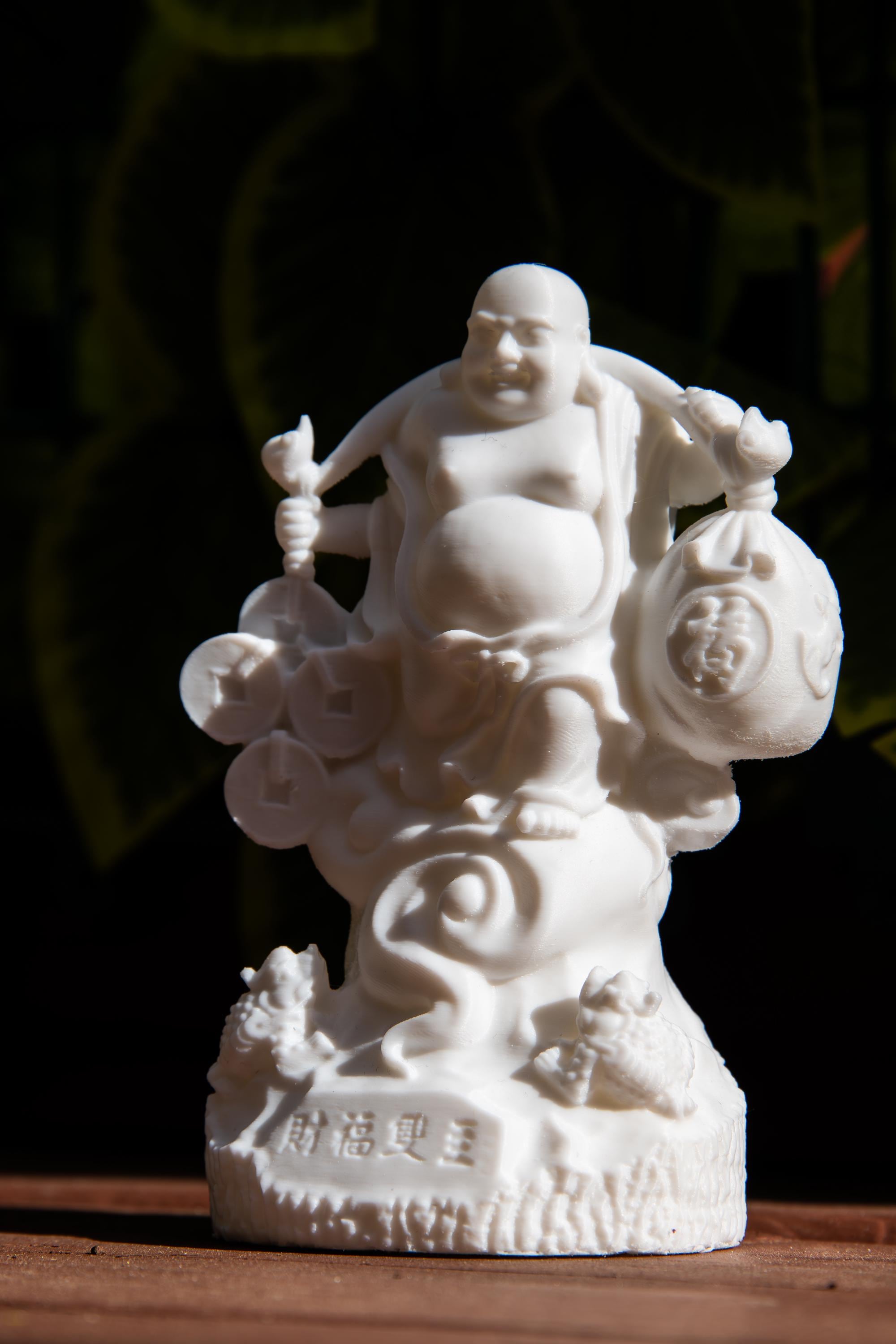 Laughing Buddha Statue - Feng Shui Fortune Decor, Gift for Him, Best Prosperity Symbol, Perfect Home Office Decor