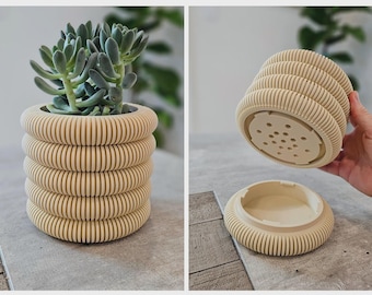 Planter Pot Minimalist 3D Printed Indoor Plant Pot Home Decor