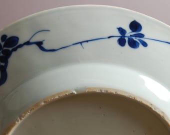 魅力的な康熙の青と白の詳細な絵皿、清代の康熙青花盘 - Etsy 日本