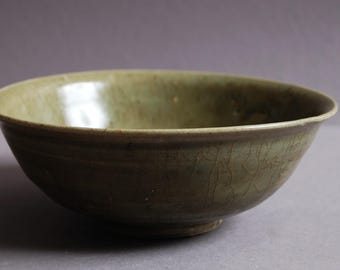 Ming Dynasty Celadon Bowl, 15th Century Chinese Porcelain