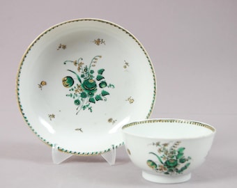 Juego de té de porcelana verde antiguo de la dinastía Qing, reinado de Qianlong