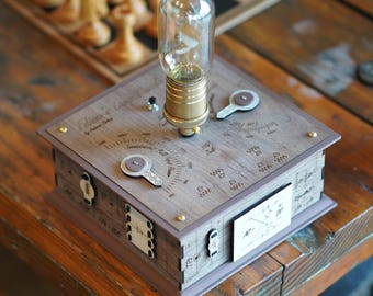 Original Edison's Lamp Puzzle Box - Solve the Mystery, Light the Lamp!