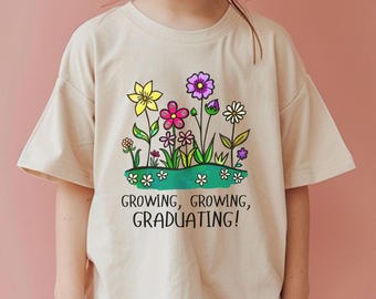 Florales Prek Graduierung T-Shirt, niedliches Pre-k grad Shirt Geschenk, Vorkindergarten Abschluss T-Shirt, Kinder graduiertes T-Shirt