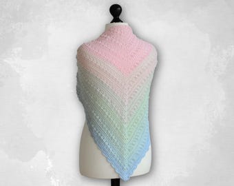 Crochet pattern NEW YORK – A stylish triangular shawl [Language: German]