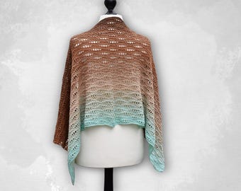 Crochet pattern BOSTON – Instructions for a scarf or stole in a wave pattern [Language: German]