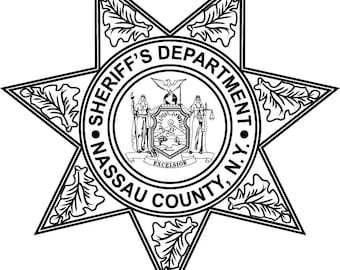 Nassau County Sheriff Badge Vector Art, Laser Cut File (svg, eps, dxf, jpeg, png)