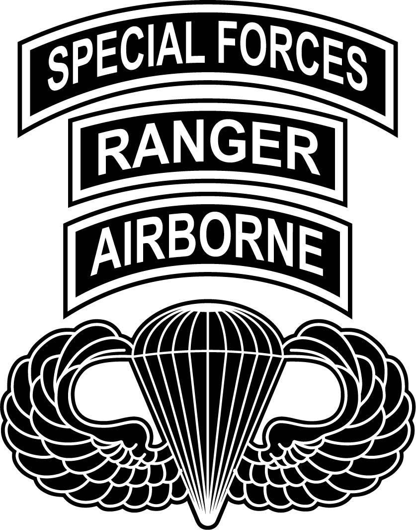 US Special Forces Ranger Airborne Vector File (svg, Eps, Dxf, Jpeg