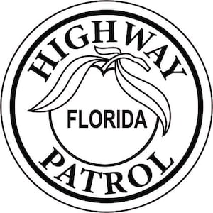 Florida Highway Patrol Police Vector file, Highway Patrol Police Department Florida Patch, Laser cut file, Laser engraving file, Line art