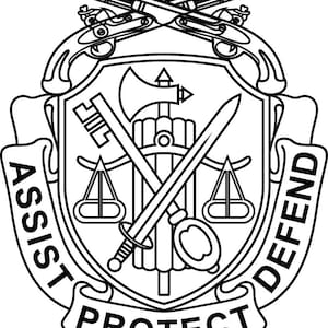 US Army Military Police Corps Badge: Laser Cut Vector File