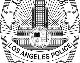 LAPD警察官バッジSVGバンドル、ロサンゼルス警察カットファイル - Etsy