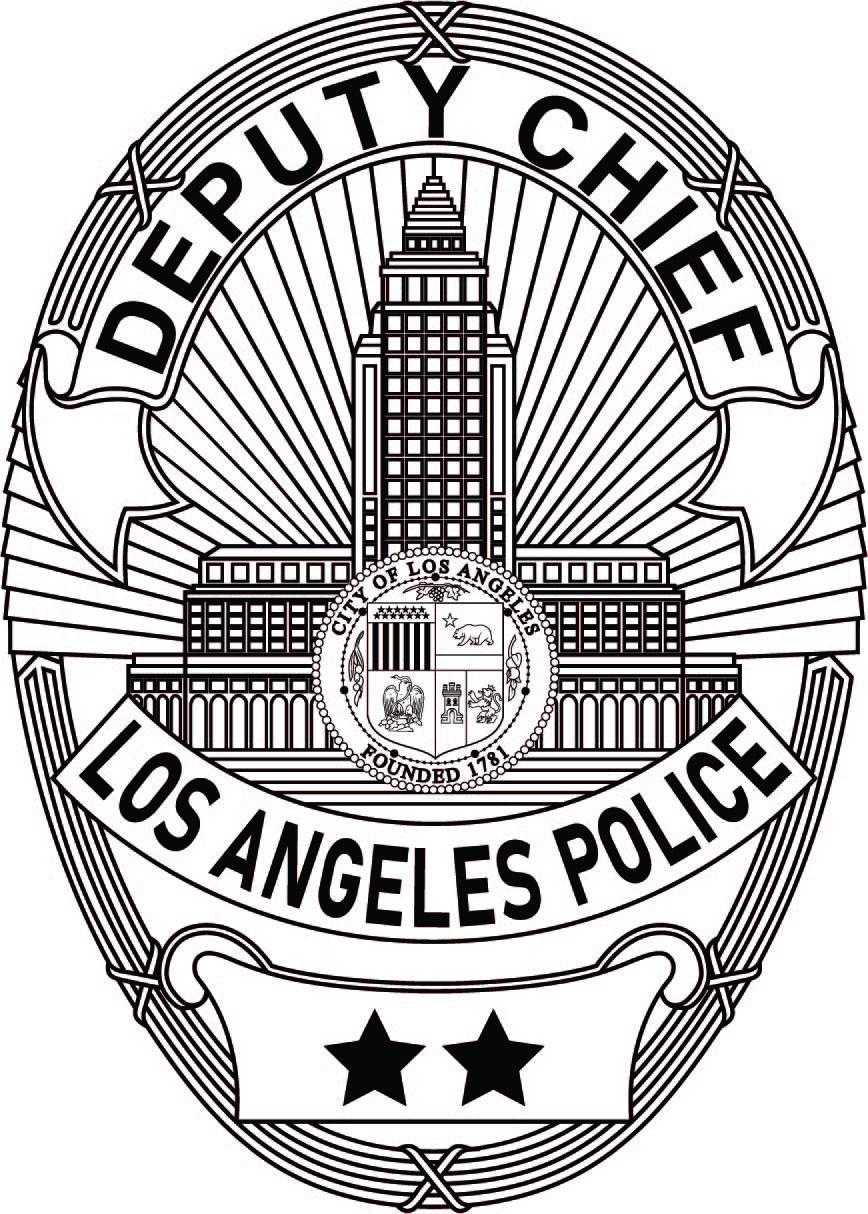 LAPD Deputy Chief Police Badge Vector File, Los Angeles Police